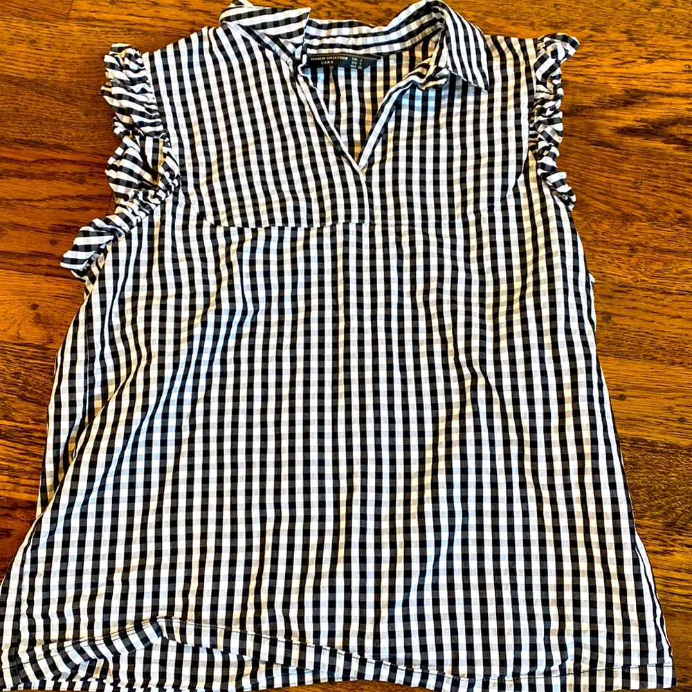 Women’s Zara gingham top